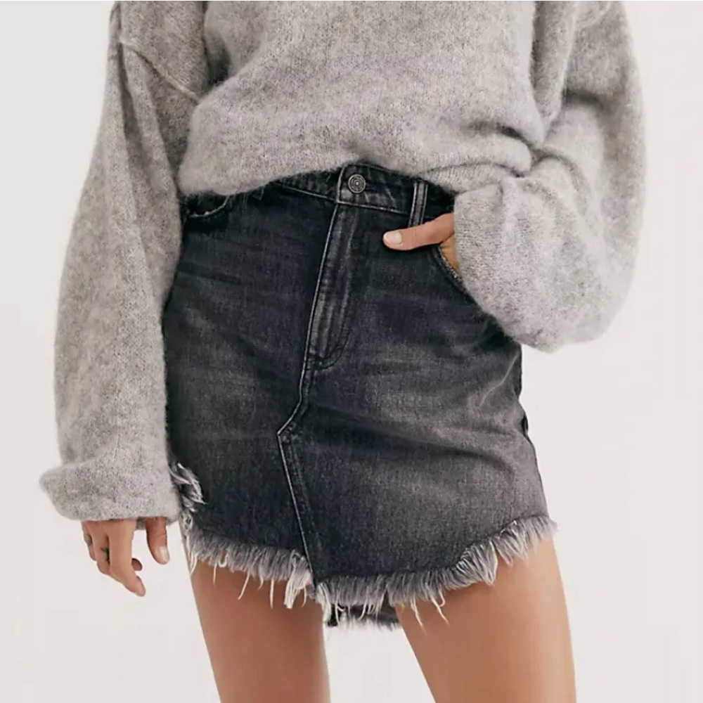 Free People Denim Mini Skirt